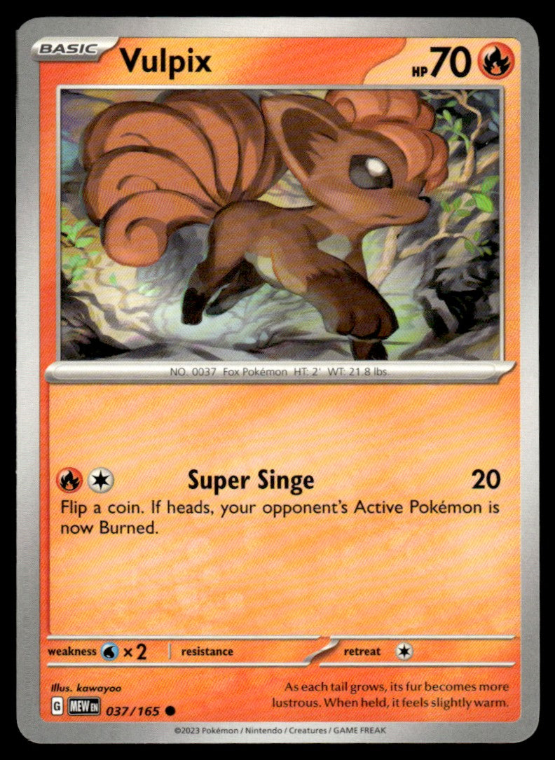 Vulpix 037/165 Comun - Scarlet & Violet - 151 - Scarlet & Violet