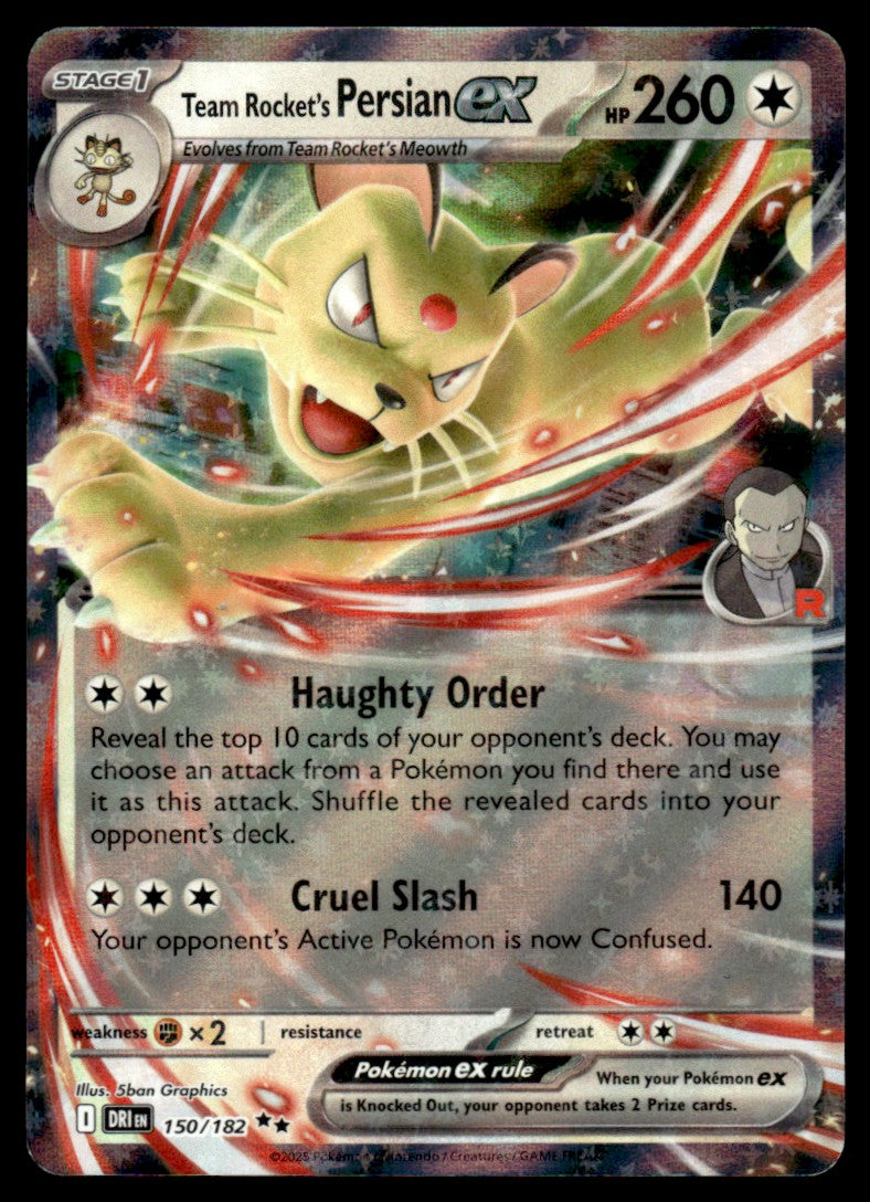 Team Rocket's Persian ex 150/182 - Destined Rivals - Scarlet & Violet