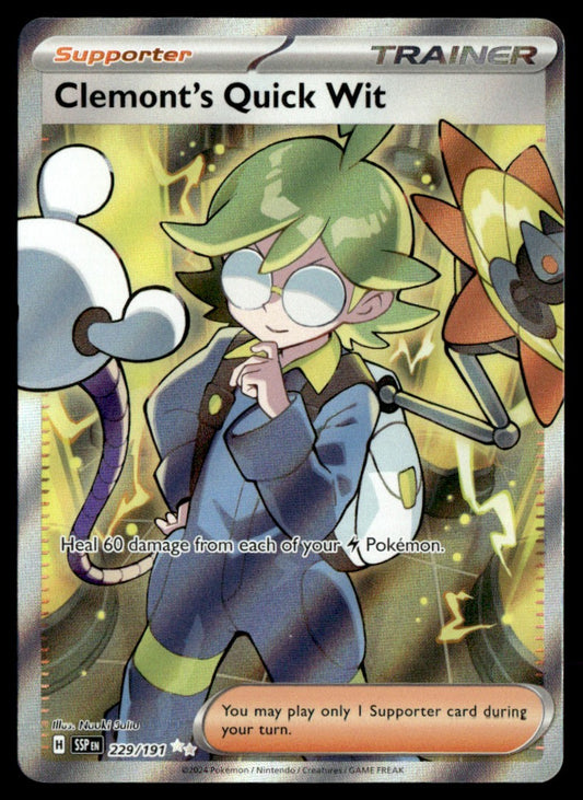Clemont's Quick Wit 229/191 - Surging Sparks - Scarlet & Violet