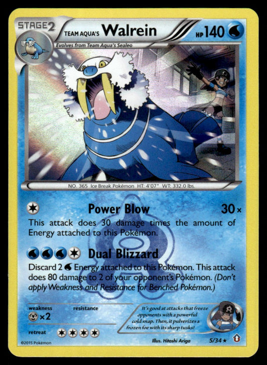 NM - Team Aqua’s Walrein 5 - Holo - Double Crisis