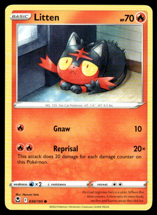 Litten 030/195 Comun - Silver Tempest - Sword & Shield