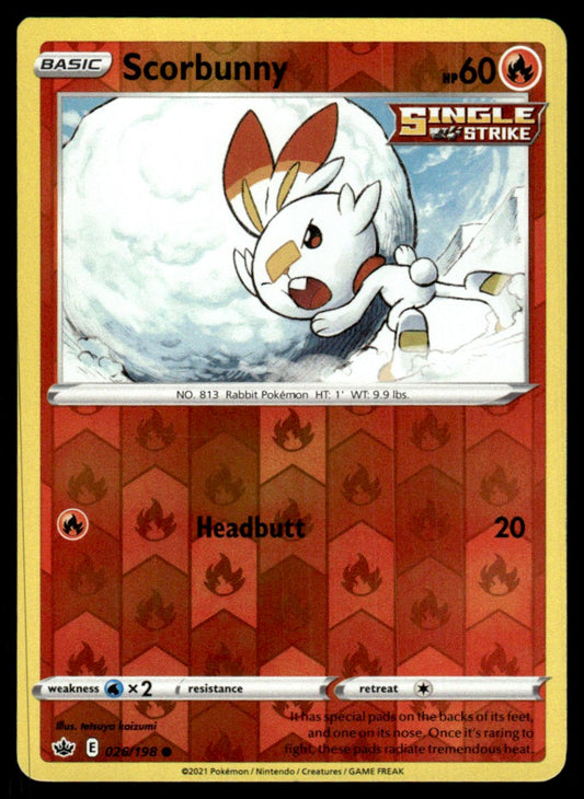 Scorbunny 026/198 Reverse - Chilling Reign - Sword & Shield