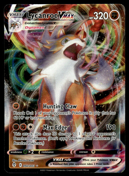 Lycanroc VMAX 092/203 - Evolving Skies - Sword & Shield