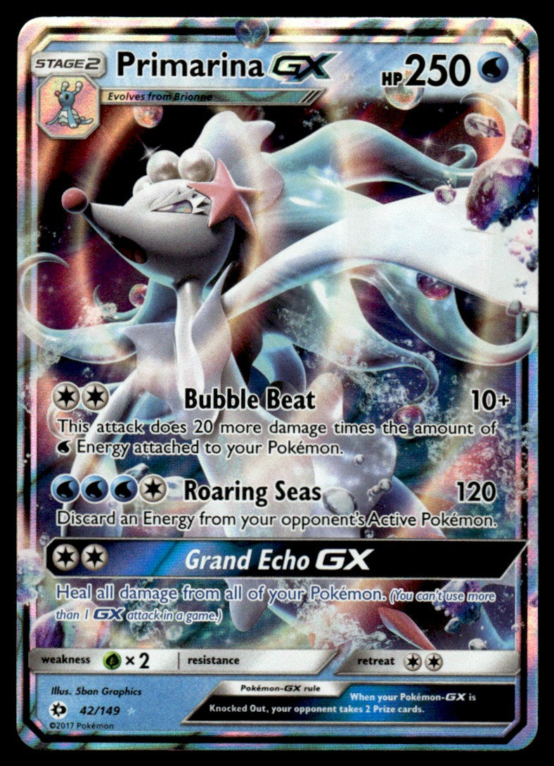 Primarina-GX - NM - 42 - Sun & Moon Base Set
