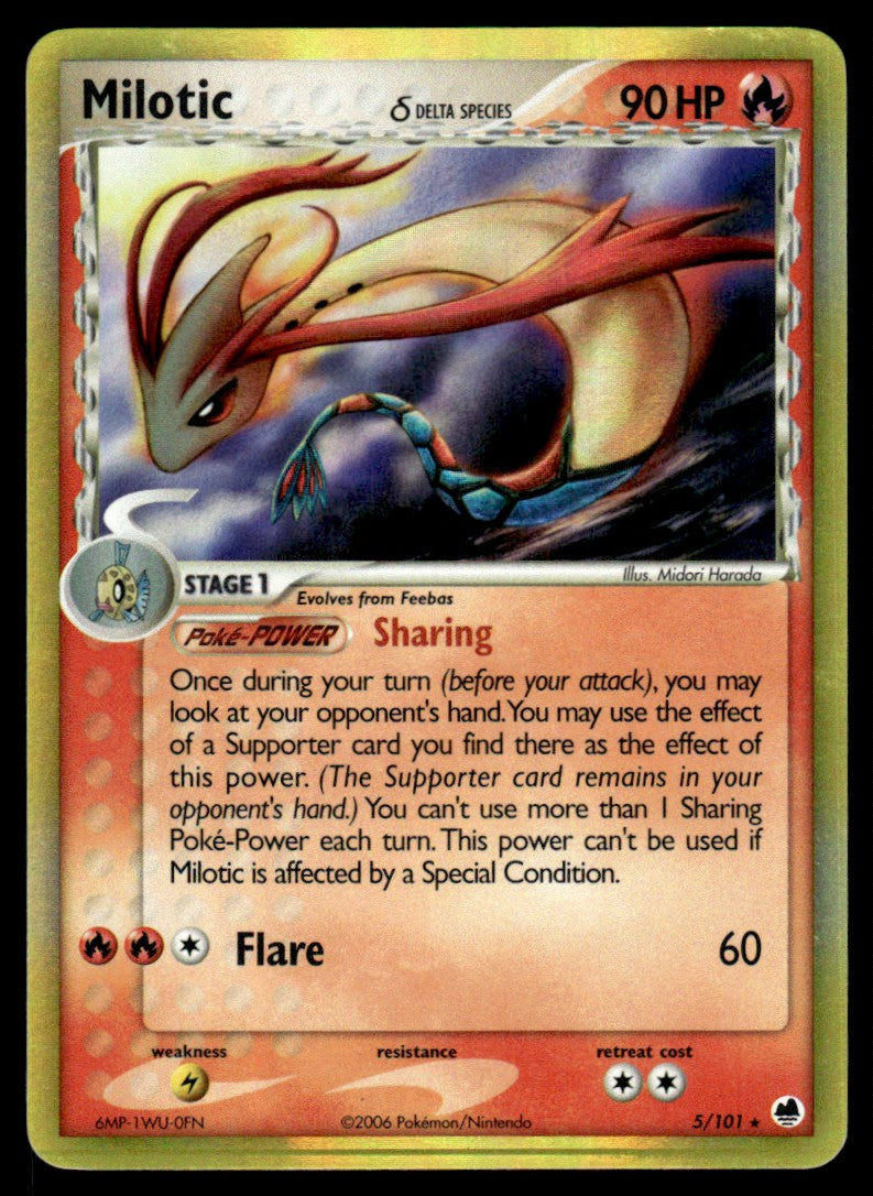 NM - Milotic (Dela Species) 5 - Holo - Dragon Frontiers