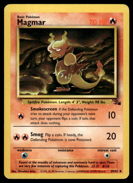 LP Magmar 39 No Holo - Fossil