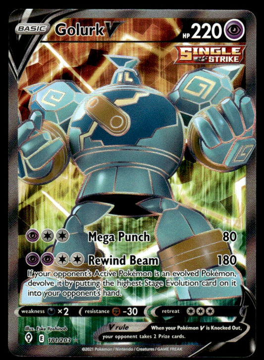 Golurk V 181/203 - Evolving Skies - Sword & Shield