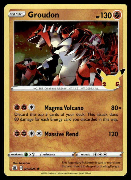 Groudon 017/025 Holo - Celebrations - Sword & Shield