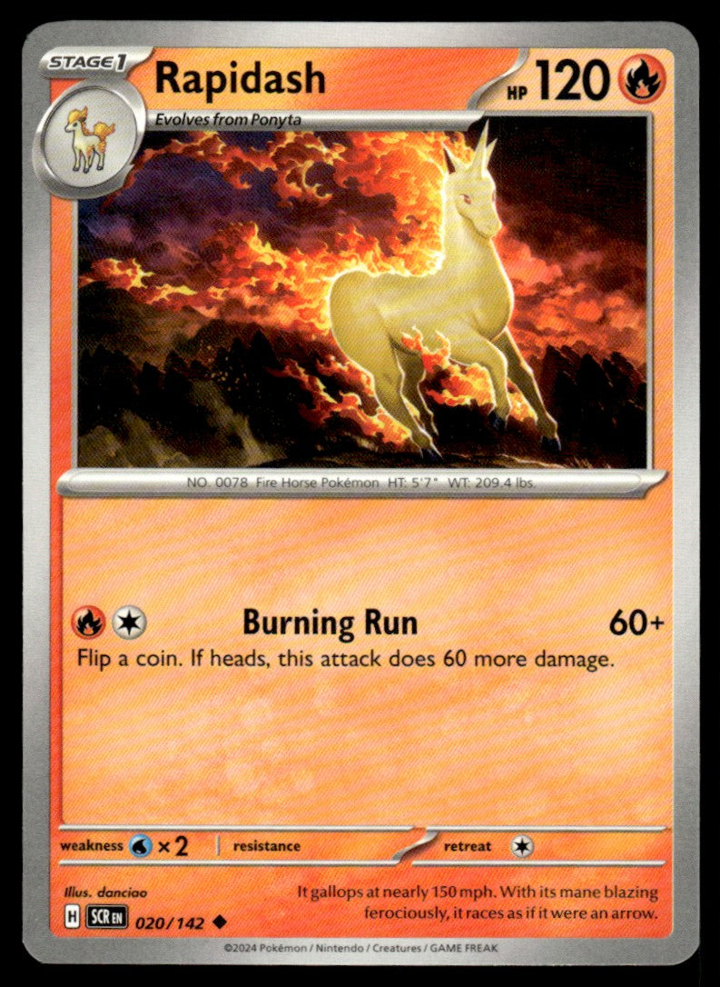 Rapidash 020/142 Uncomon - Stellar Crown - Scarlet & Violet