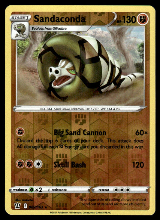 Sandaconda 082/163 Reverse - Battle Styles - Sword & Shield