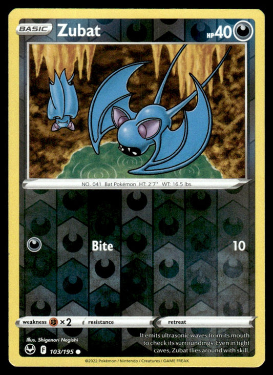 Zubat 103/195 Reverse - Silver Tempest - Sword & Shield