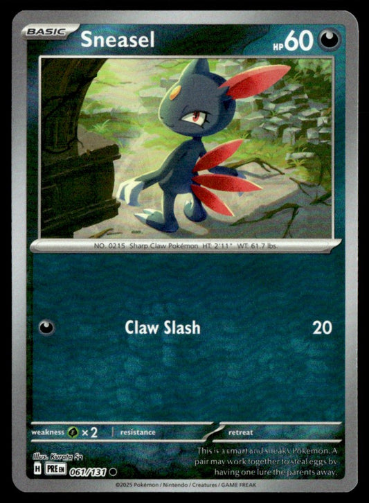 Sneasel (Poke Ball Pattern) 061/131 - Prismatic Evolutions - Scarlet & Violet