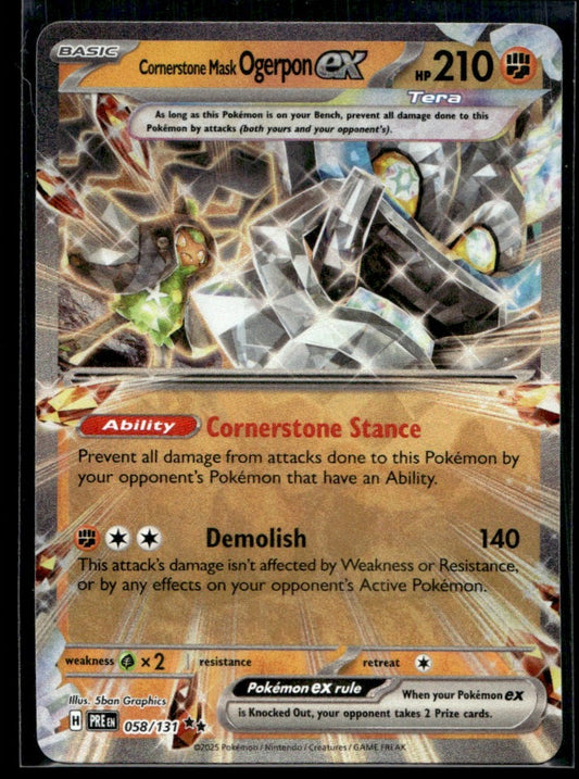 Cornestone Mask Ogerpon ex 058/131 - Prismatic Evolutions - Scarlet & Violet