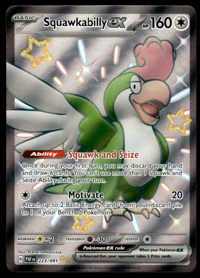 Squawkabilly ex 223/091 - Paldean Fates - Scarlet & Violet