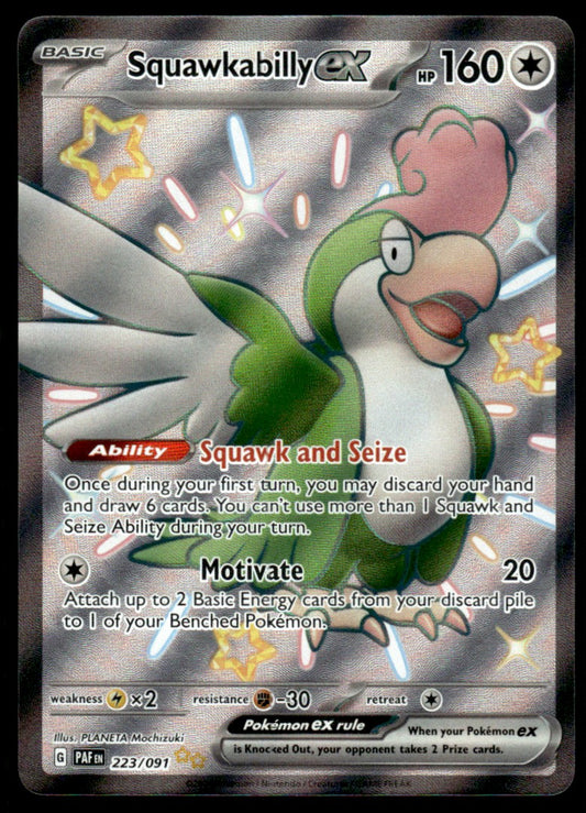 Squawkabilly ex 223/091 - Paldean Fates - Scarlet & Violet