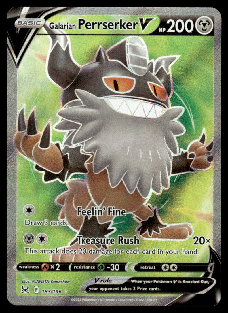 Galarian Perrserker V 183/196 - Lost Origin - Sword & Shield