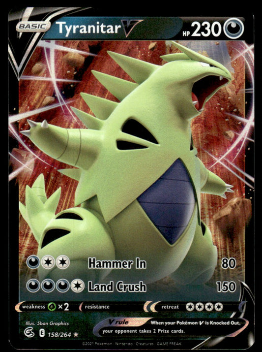 Tyranitar V 158/264 - Fusion Strike - Sword & Shield