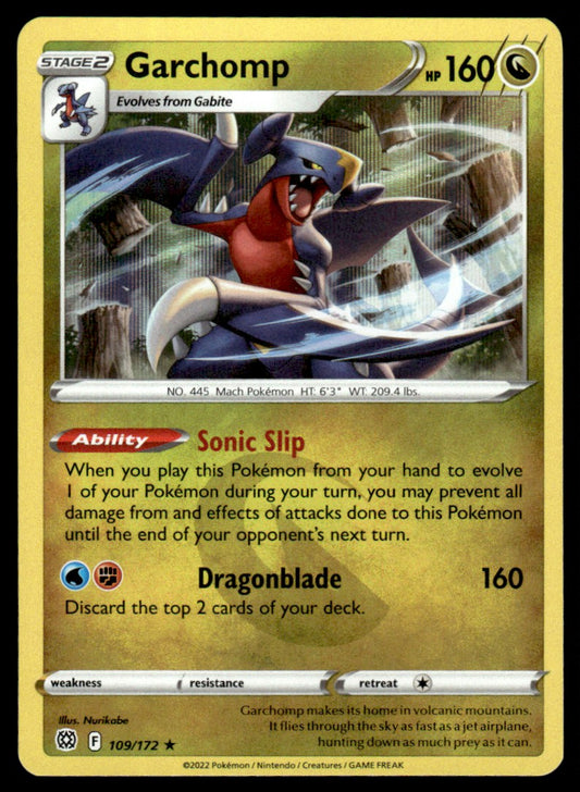 Garchomp 109/172 Holo - Brilliant Stars - Sword & Shield