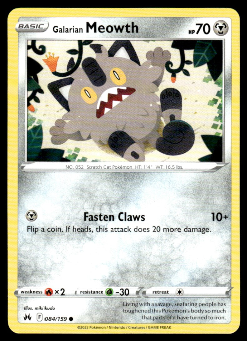 Galarian Meowth 084/159 Comun - Crown Zenith - Sword & Shield