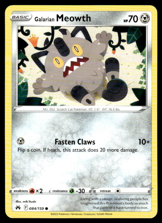 Galarian Meowth 084/159 Comun - Crown Zenith - Sword & Shield