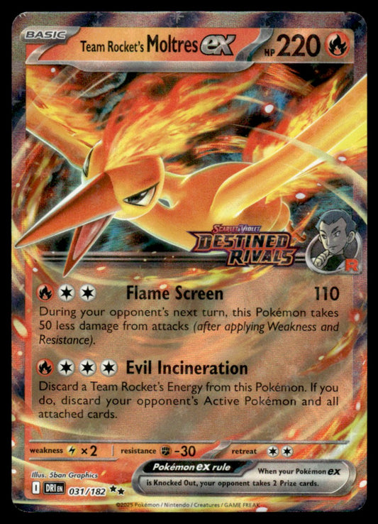 Team Rocket's Moltres ex (Stamped) 031/182 - Destined Rivals - Scarlet & Violet