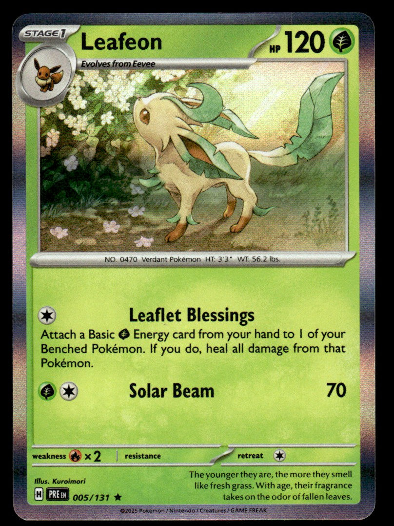 Leafeon (Cosmo Holo) 005/131 - Prismatic Evolutions - Scarlet & Violet