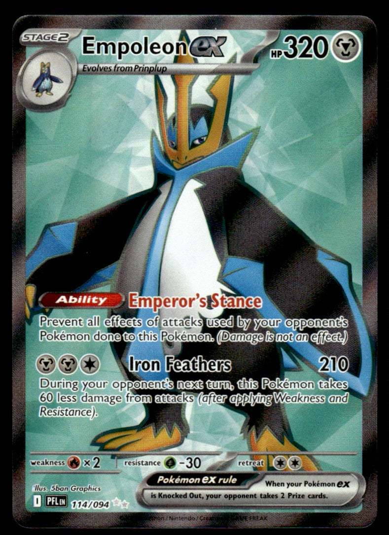 Empoleon ex 114 - Phantasmal Flames - Mega Evolution