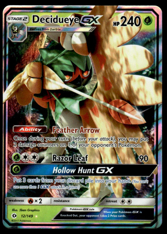 NM Decidueye-GX 12 - SM Base Set