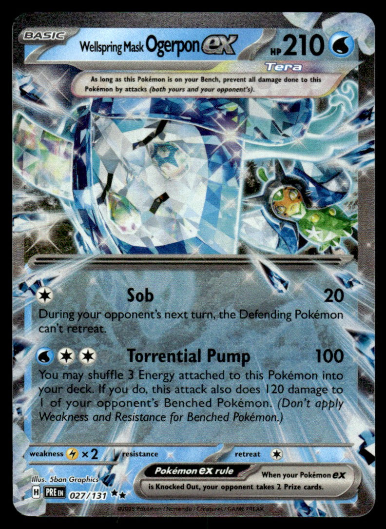 Wellspring Mask Ogerpon ex 027/131 - Prismatic Evolutions - Scarlet & Violet