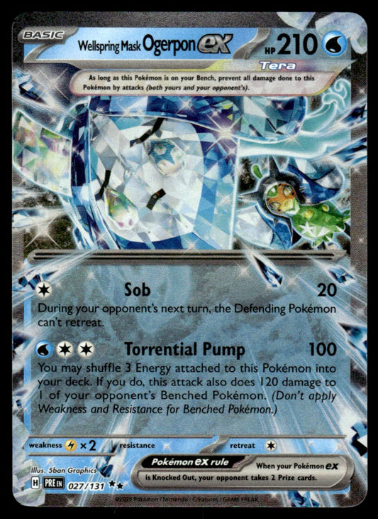 Wellspring Mask Ogerpon ex 027/131 - Prismatic Evolutions - Scarlet & Violet