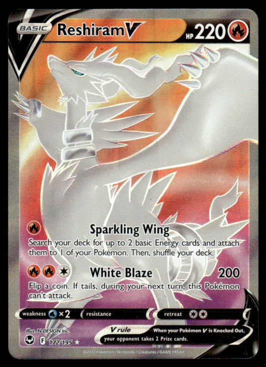 Reshiram V 172/195 - Silver Tempest - Sword & Shield