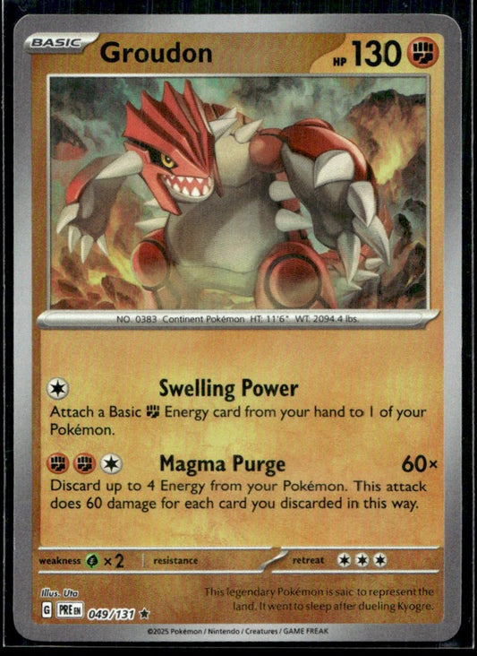 Groudon (Master Ball Pattern) 049/131 - Prismatic Evolutions - Scarlet & Violet