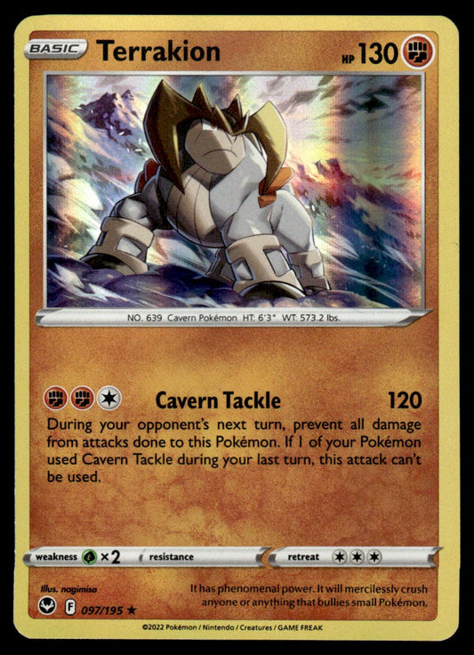 Terrakion 097/195 Holo - Silver Tempest - Sword & Shield