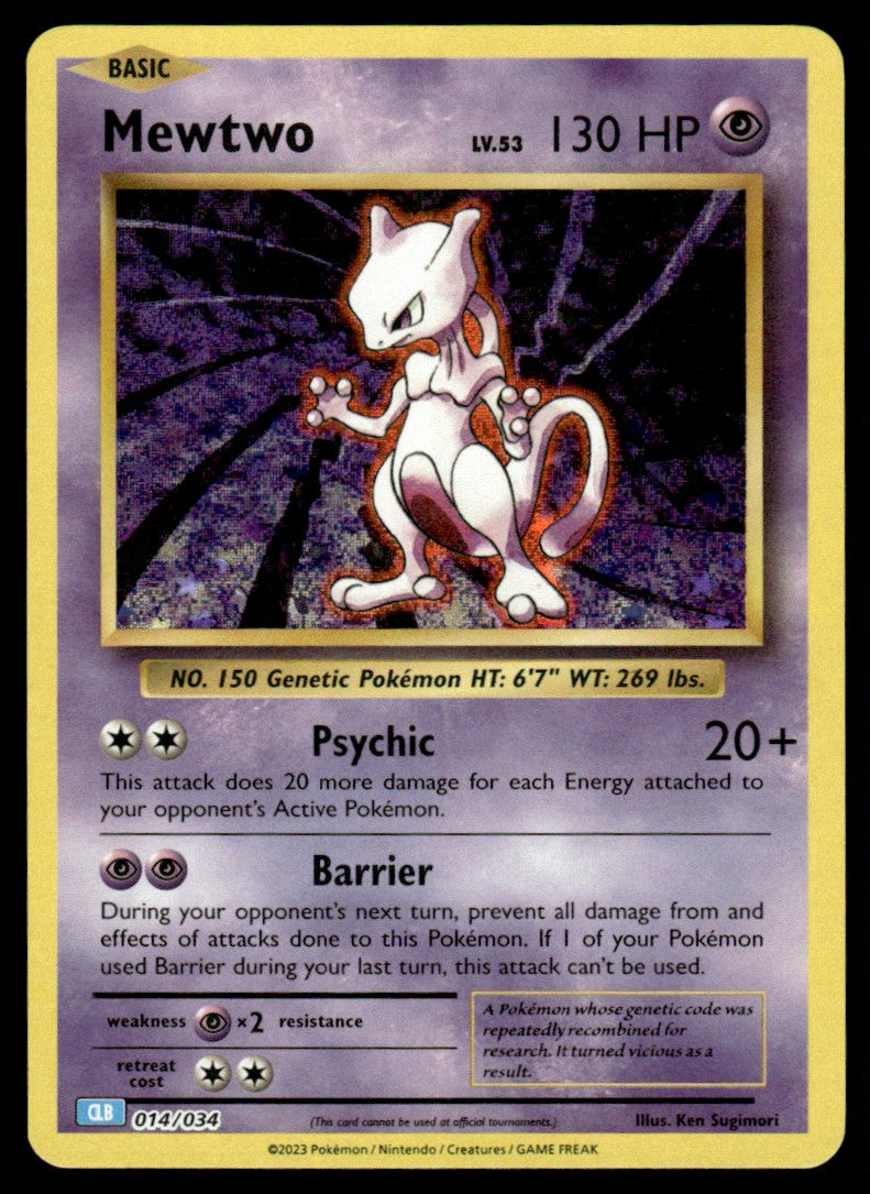 Mewtwo 014/034 - Trading Card Game Classic