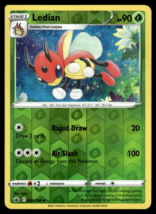Ledian 005/198 Reverse - Chilling Reign - Sword & Shield