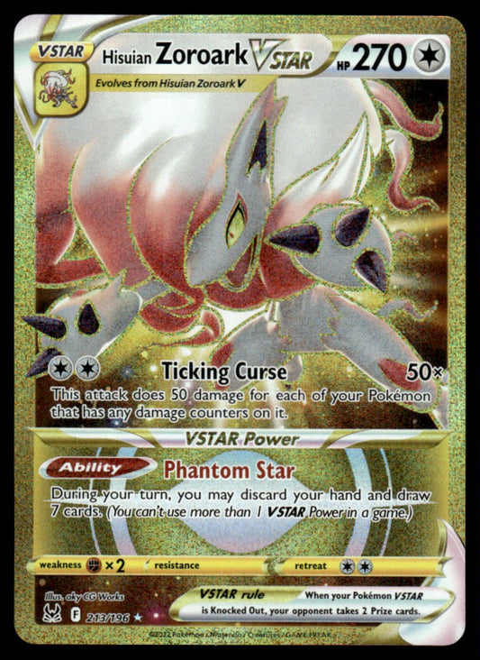 Hisuian Zoroark VSTAR 213/196 - Lost Origin - Sword & Shield