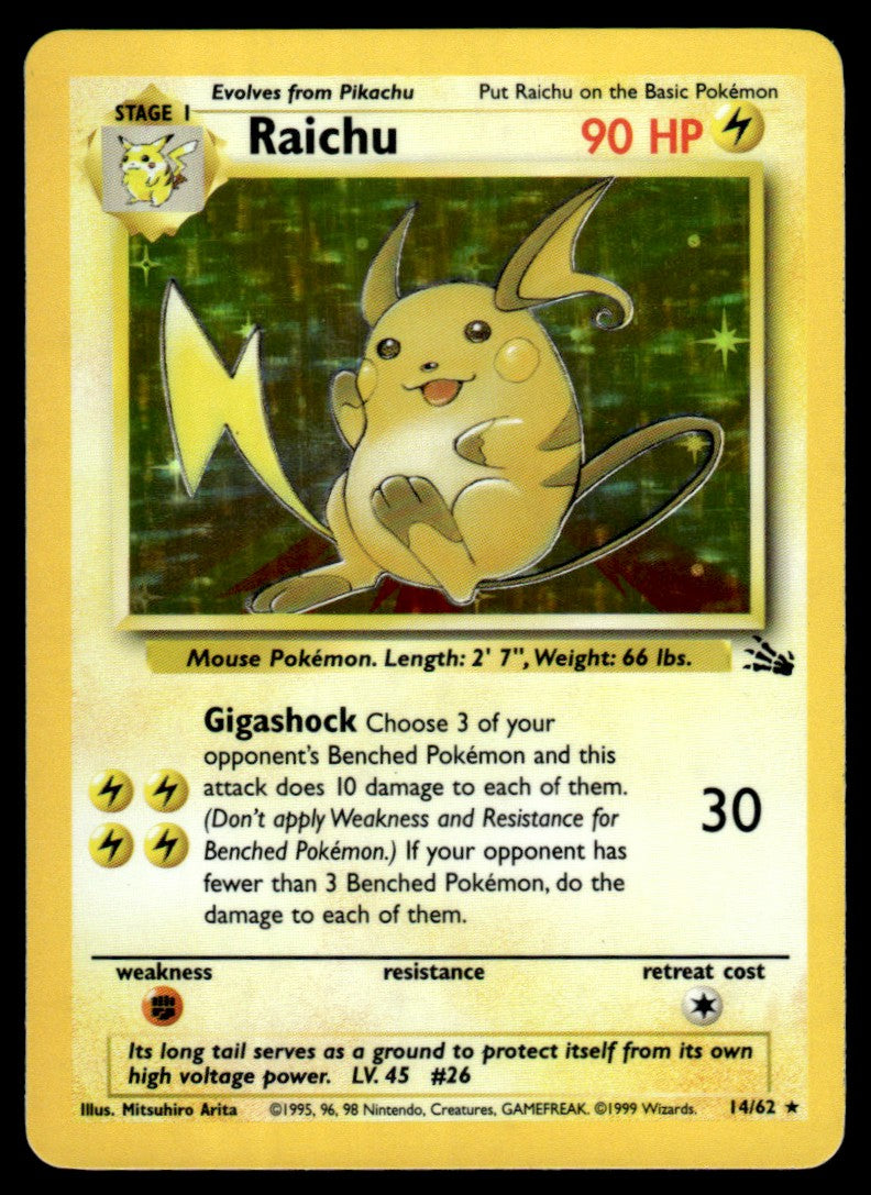 Raichu Holo - LP - Fossil