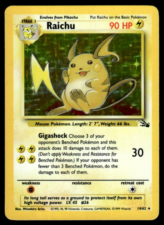 Raichu Holo - LP - Fossil