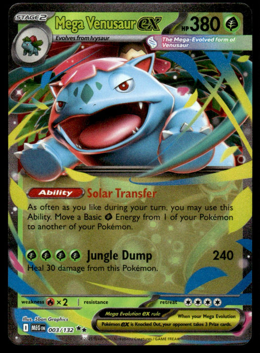 Mega Venusaur ex 003/132 - Mega Evolution Base Set - Mega Evolution