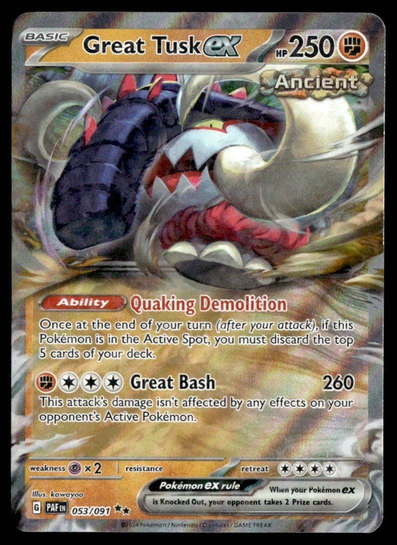 Great Tusk ex 053/091 - Paldean Fates - Scarlet & Violet