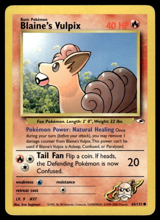 LP Blaine’s Vulpix 65 No Holo - Gym Heroes