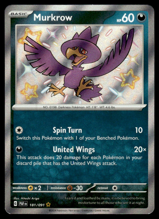 Murkrow 181/091 - Paldean Fates - Scarlet & Violet