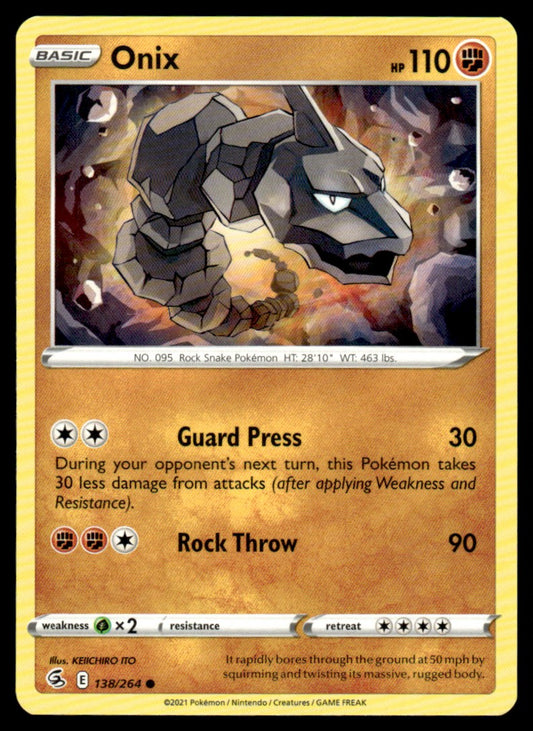 Onix 138/264 Comun - Fusion Strike - Sword & Shield