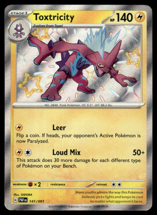 Toxtricity 141/091 - Paldean Fates - Scarlet & Violet