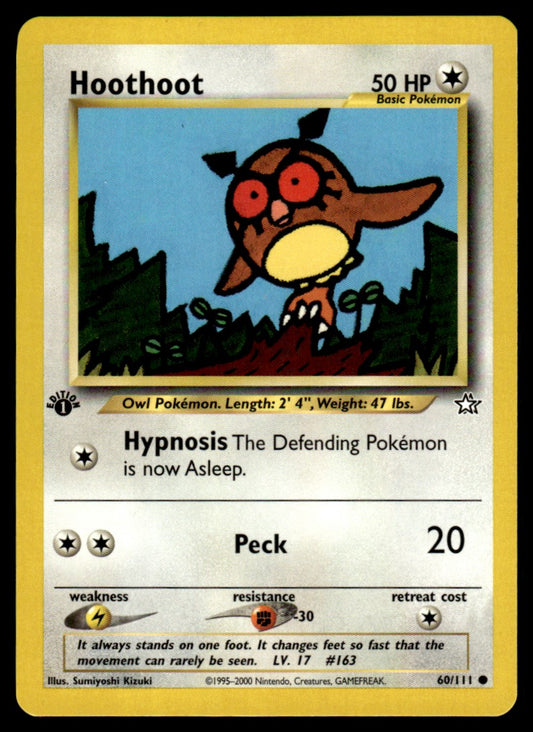 LP Hoothoot 1st Edition 60 No Holo - Neo Genesis