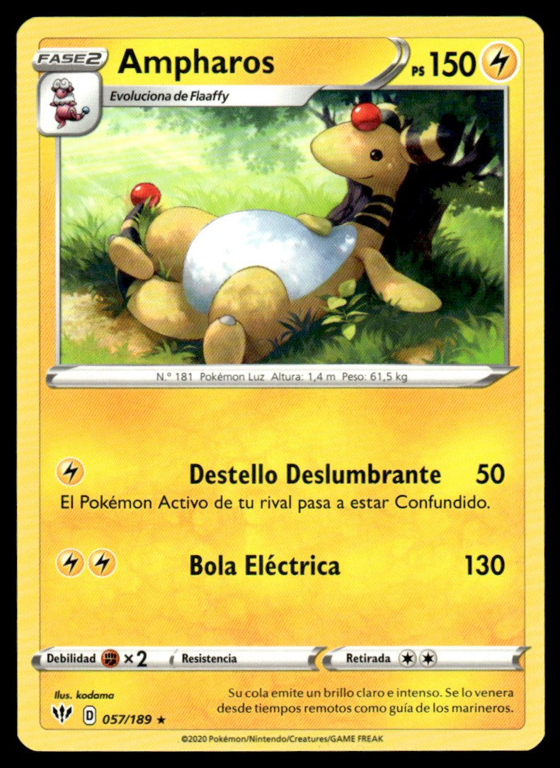 Ampharos 057/189 Rare - Darkness Ablaze - Sword & Shield