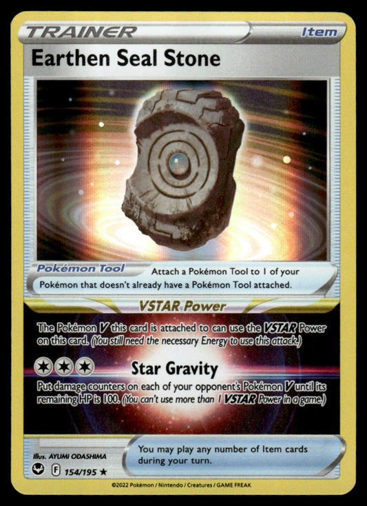 Earthen Seal Stone 154/195 Holo - Silver Tempest - Sword & Shield