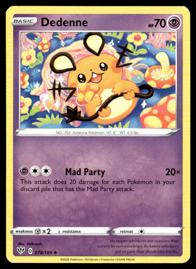 Dedenne 078/189 Uncomon - Darkness Ablaze - Sword & Shield