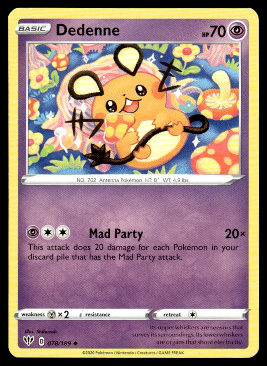 Dedenne 078/189 Uncomon - Darkness Ablaze - Sword & Shield