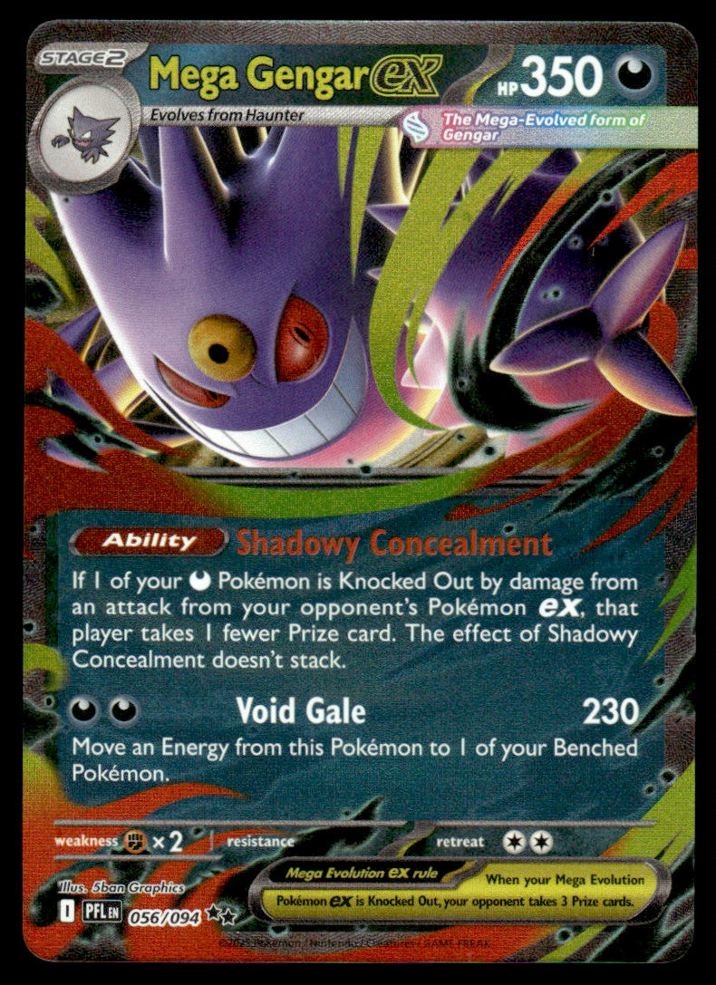 Mega Gengar ex 056/094 - Phantasmal Flames - Mega Evolution